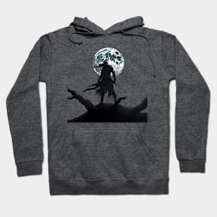 Moonlit Malevolence: The Demonic Shadow Warrior Hoodie